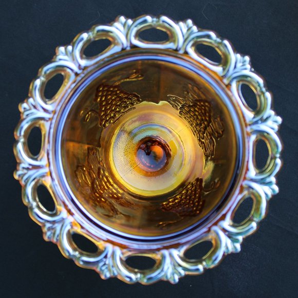 Amber Carnival Candy Dish - Picture 3 of 8